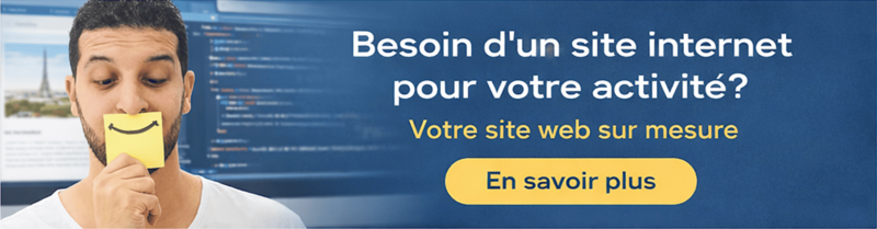 Publicité pour la création d'un site internet par Farouk NASRI
